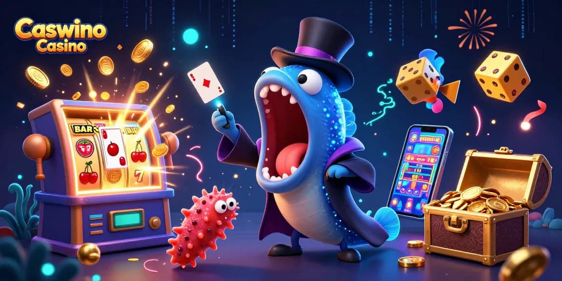 Experience Caswino Casino with vibrant sea creatures and dynamic gaming elements.