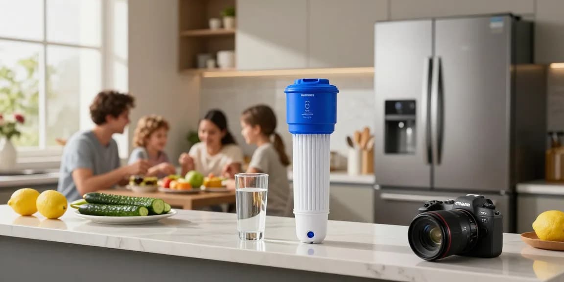 Maxblue EDR3RXD1 Replacement for 4396841 filter showcased in a modern kitchen setting, emphasizing clean water and healthy living.