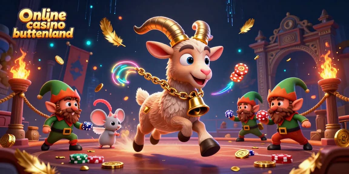 Engage in online casino buitenland action with a festive Krampus and mischievous elves amidst gaming chaos.