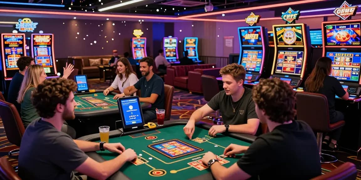 Exciting players enjoying casino sicuri non AAMS with thrilling games and vibrant atmosphere.