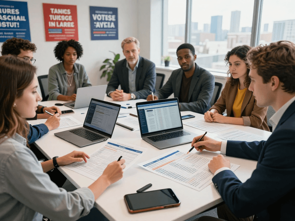 Learn how to rank for your name in Google while strategizing at a political campaign planning meeting.
