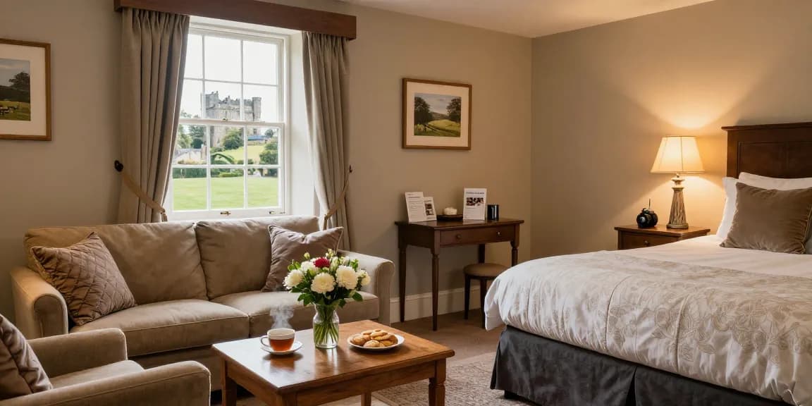 Comfortable accommodation Skipton in a charming room at Town House B&B with inviting decor and amenities.