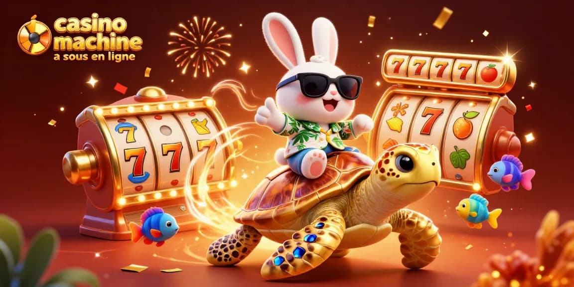 Jouer aux machines à sous en ligne avec casino machine à sous en ligne, illustrations vibrantes et personnages adorables.