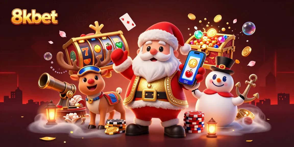 Experience the excitement of 8kbet with festive characters and dynamic slots!