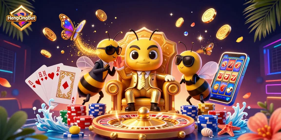 Experience dynamic gaming at HengOngBet with immersive 3D casino characters and vibrant elements.