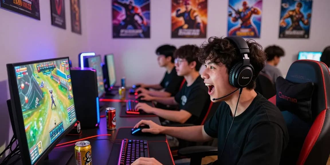 Exciting online gaming scene featuring players immersed in 7meter multiplayer action.
