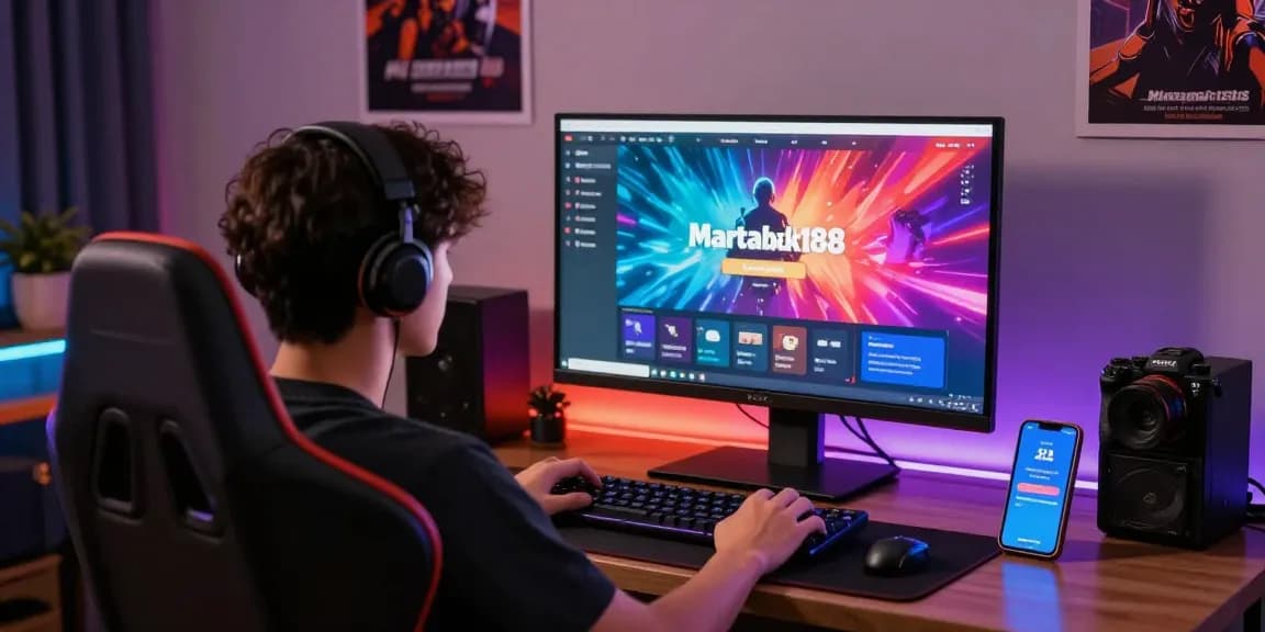 Pengguna Martabak188 menikmati pengalaman gaming online dalam ruangan nyaman.