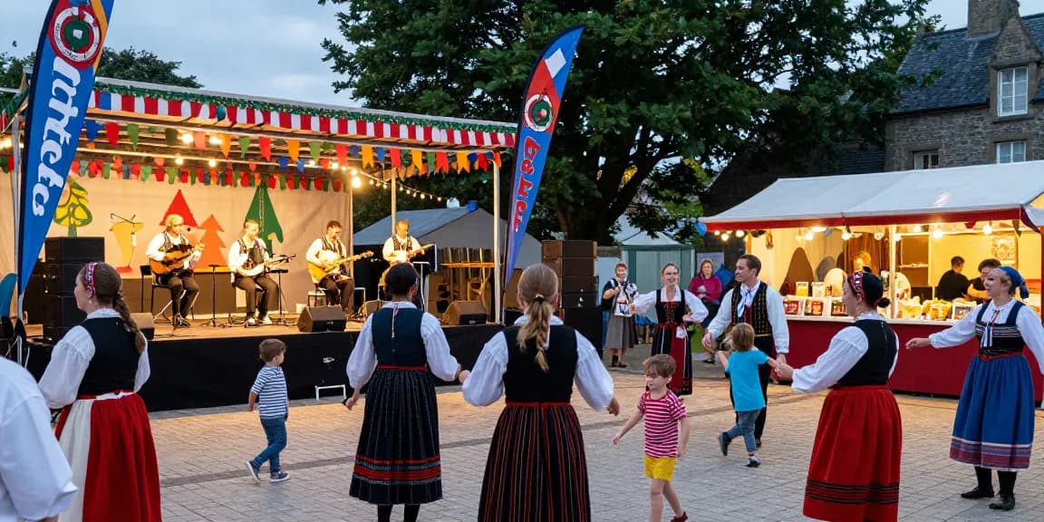 Experience m98 ฝากถอนออโต้ มือถือ at a lively Breton cultural festival with music and food delights.