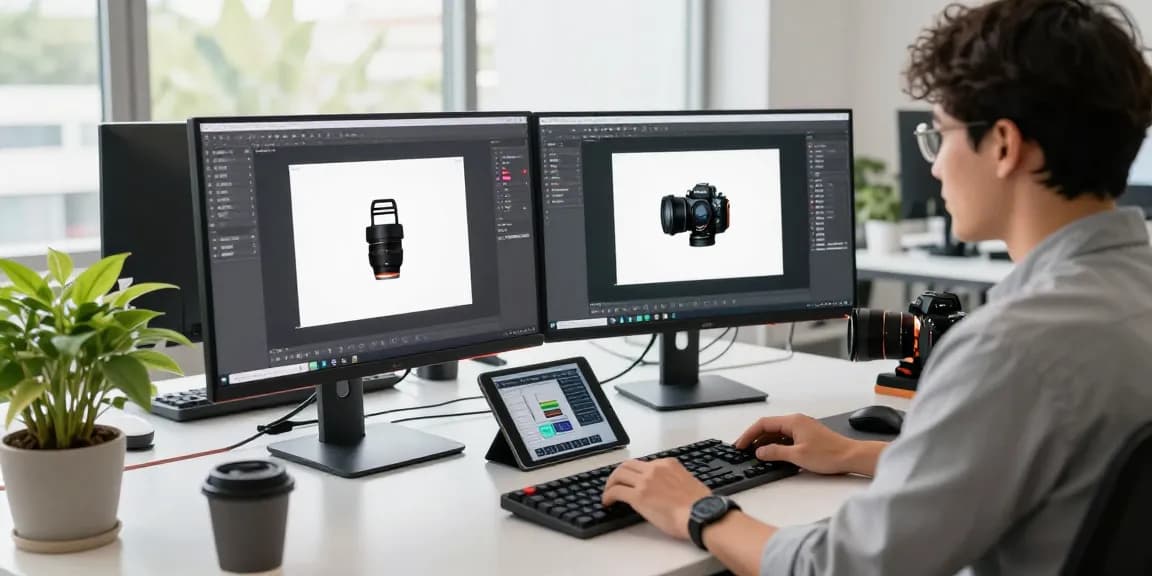 Developer using Snipaste in a modern office, showcasing advanced screenshot tools