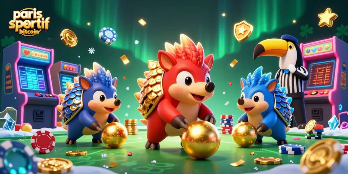 Placer des paris sur paris sportif bitcoin avec d'adorables pangolins en compétition.