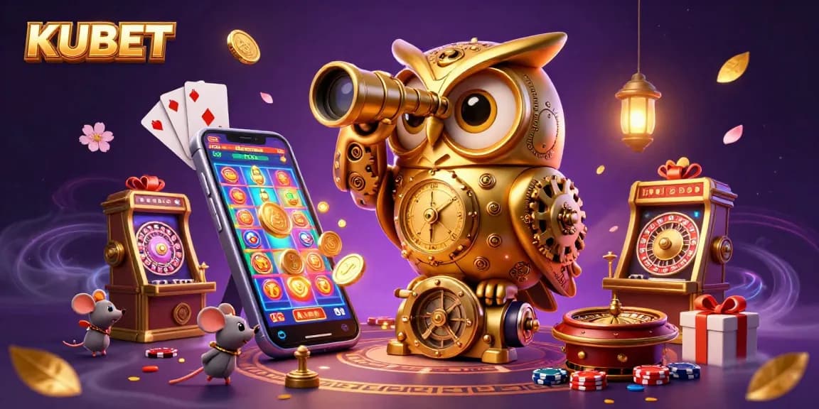 KUBET offers thrilling casino experiences with animated slot games, golden coins, and live action.