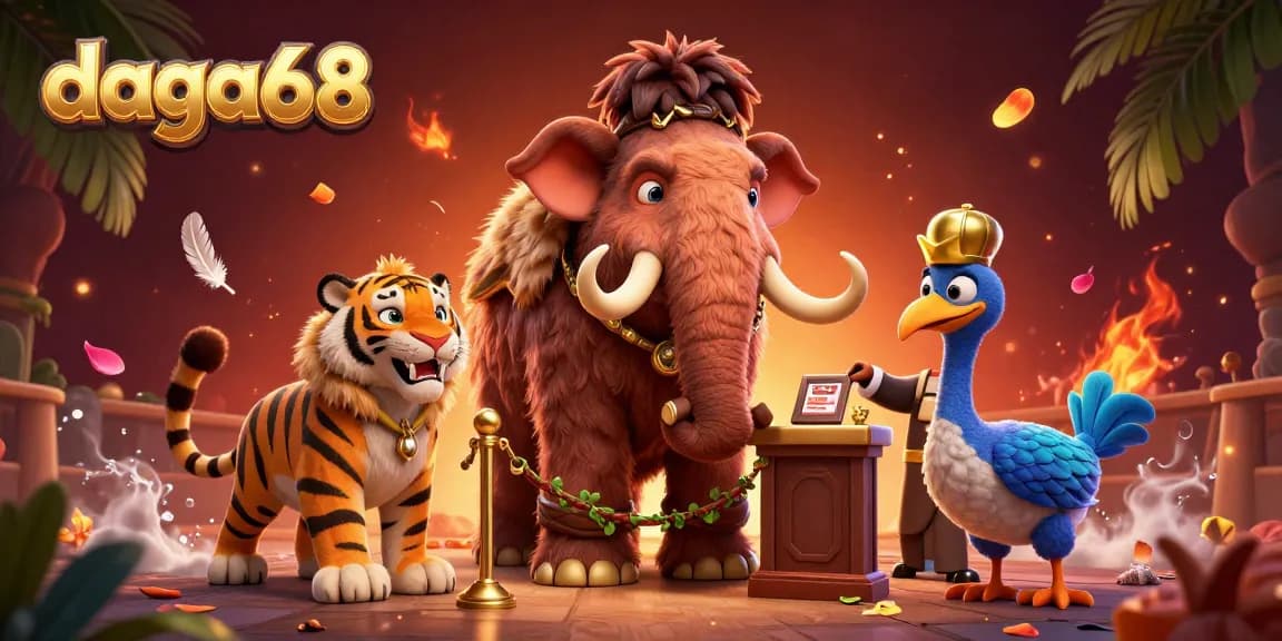 Experience the excitement of daga68 with cockfighting action and vibrant characters in a dynamic scene.