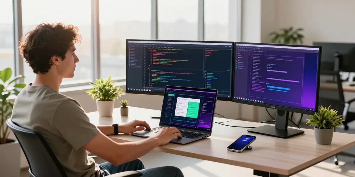快连 network speed optimization in a modern tech workspace.