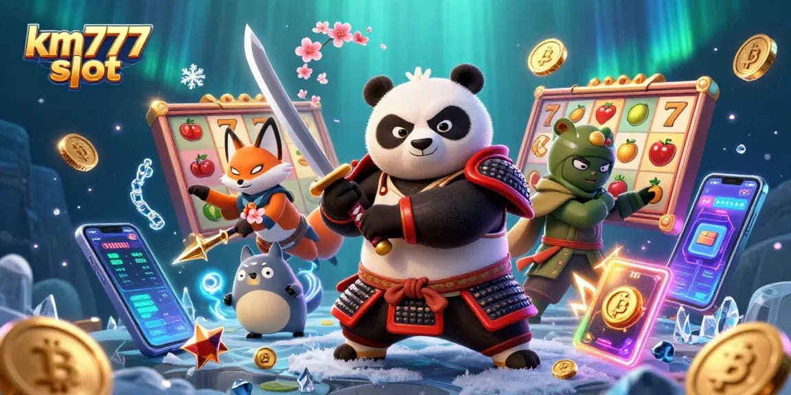 Engage with the exciting km777 slot featuring a samurai panda and ninja fox for thrilling gameplay.
