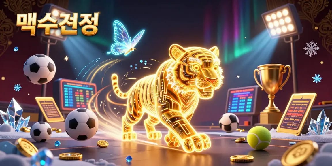 먹튀검증 사이트에서 안전하게 배팅하는 스포츠 요소와 조화로운 캐릭터 일러스트