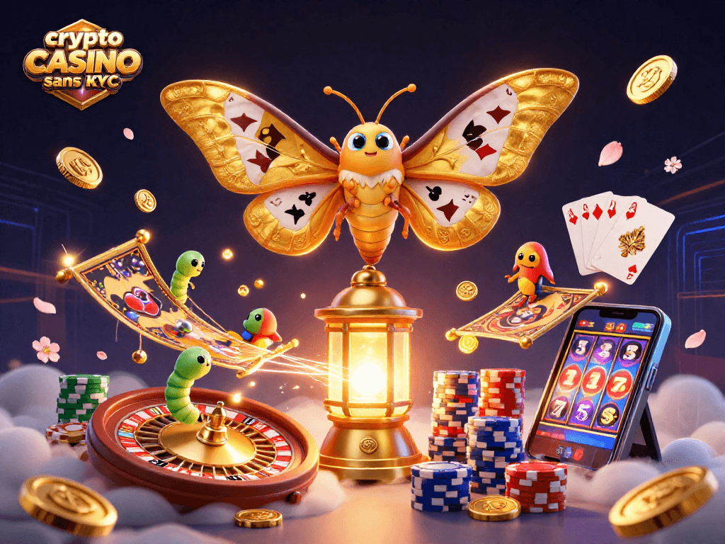 Jouez dans un crypto casino sans KYC avec des machines à sous et des jackpots étincelants.