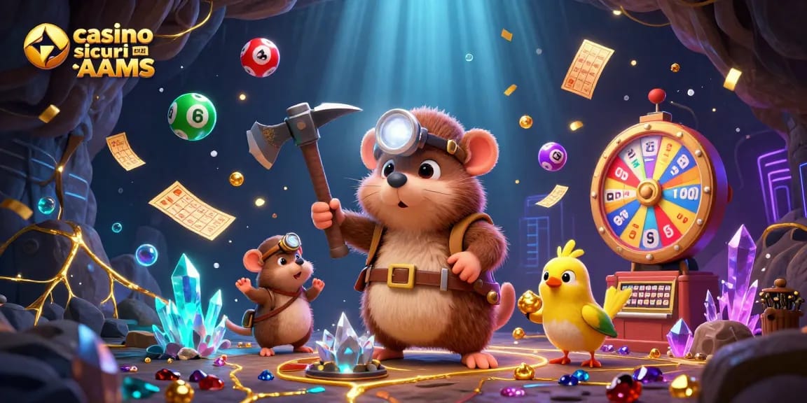 Vivi l'emozione del gioco vibrante con i casino sicuri non AAMS nella miniera del tesoro!