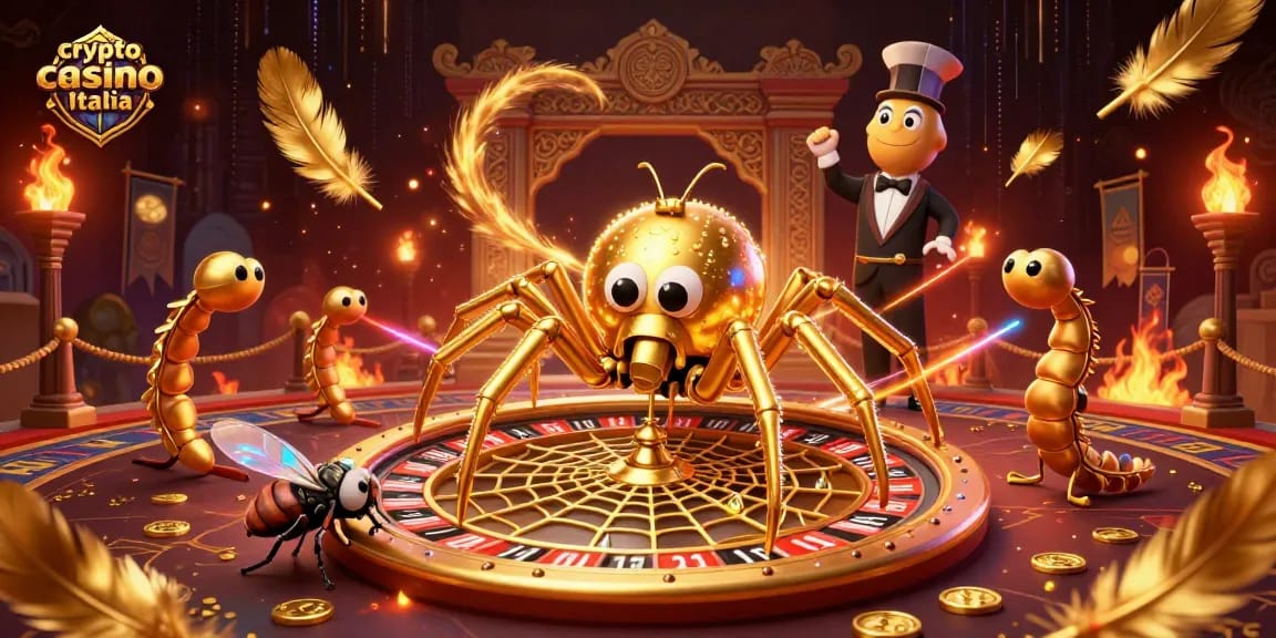 Giocando nel crypto casino Italia, la ragno d'oro e il croupier centopiedi danno vita a un ambiente ludico emozionante.