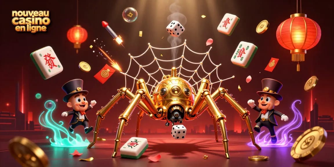 Jouer au nouveau casino en ligne, découvrir l'univers d'une araignée steampunk et ses richesses dorées.