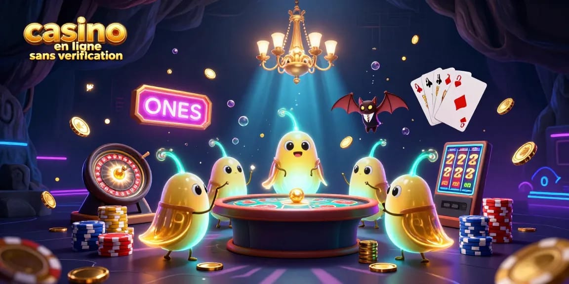 Jouez aux jeux de casino en ligne sans vérification dans un monde illuminé par des vers luisants.