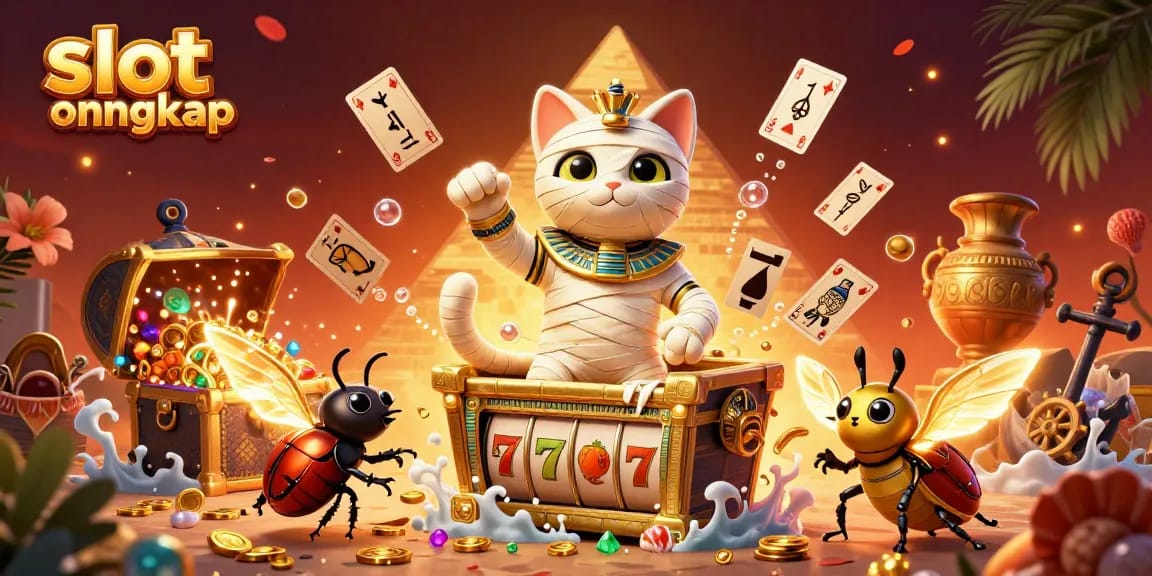 Engage in vibrant world of slot online lengkap with Egyptian mummy cat and treasures galore.