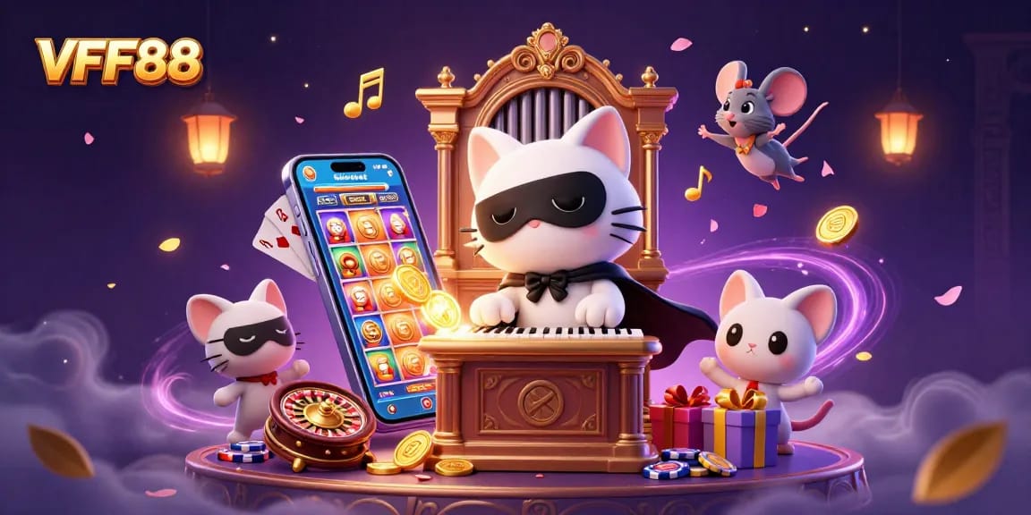 Experience vibrant gaming with VFF88's thrilling 3D casino illustration featuring a mystical scene.