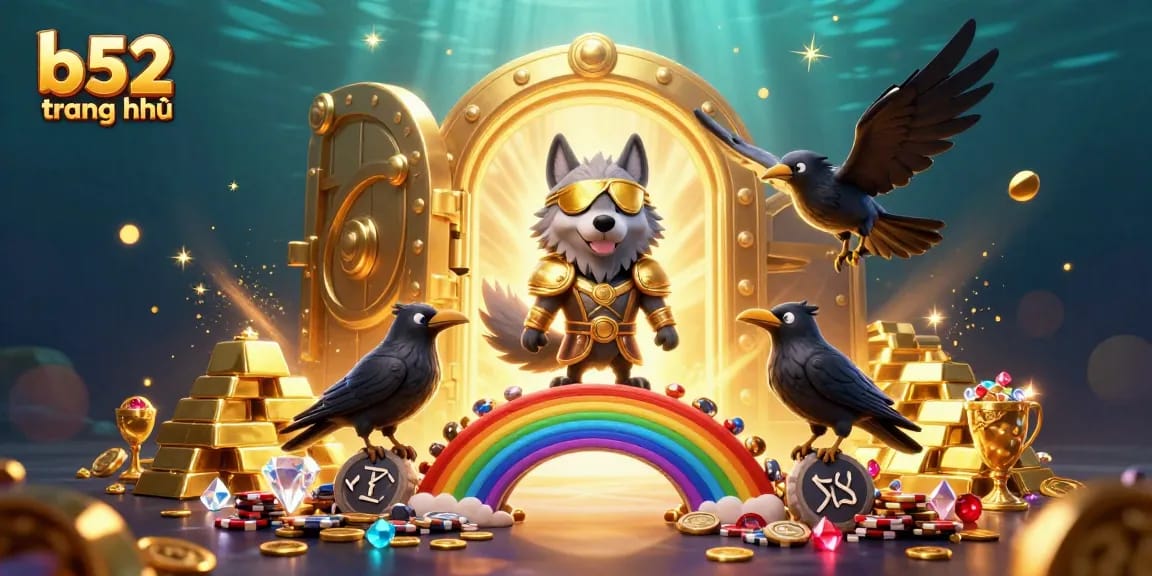 Experience exciting gameplay at b52 trang chủ, featuring a vibrant casino atmosphere with mythical characters and treasures.