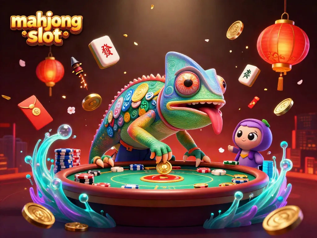 Experience the vibrant mahjong slot action with dynamic elements and a colorful casino atmosphere.