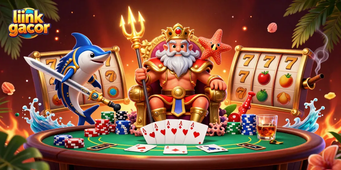 Engage in thrilling gameplay with link gacor featuring Neptune and vibrant slot game elements.