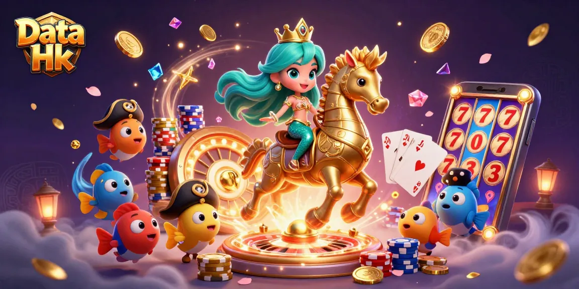Engage with Data Hk numbers, revealing stunning probability analysis in vibrant casino illustration.