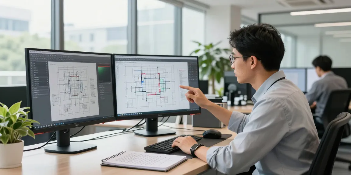 Engineer reviewing engineering services missouri project designs in modern office.