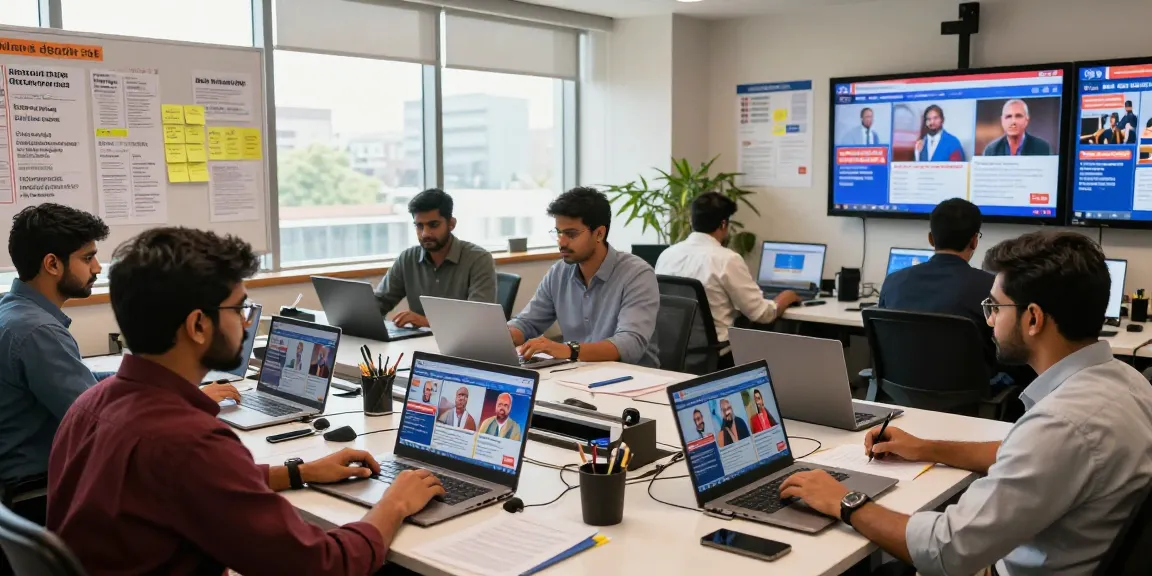 NAGA2000 news team collaborating on India's trending topics at work, highlighting https://www.theindaily.com.