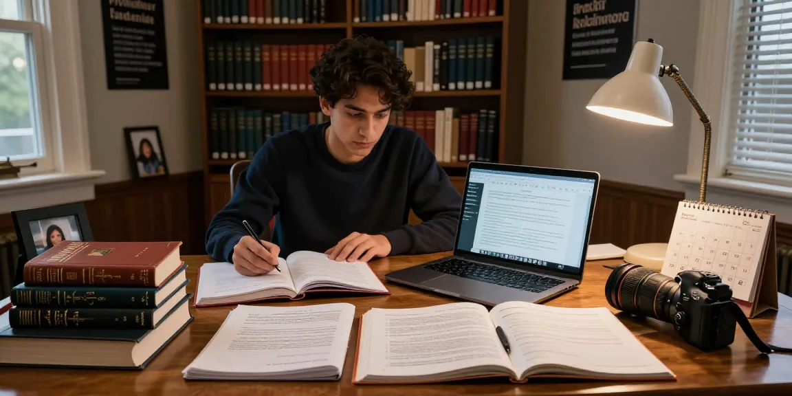 Bradley Robinson Alabama studying law in a focused, warm library setting