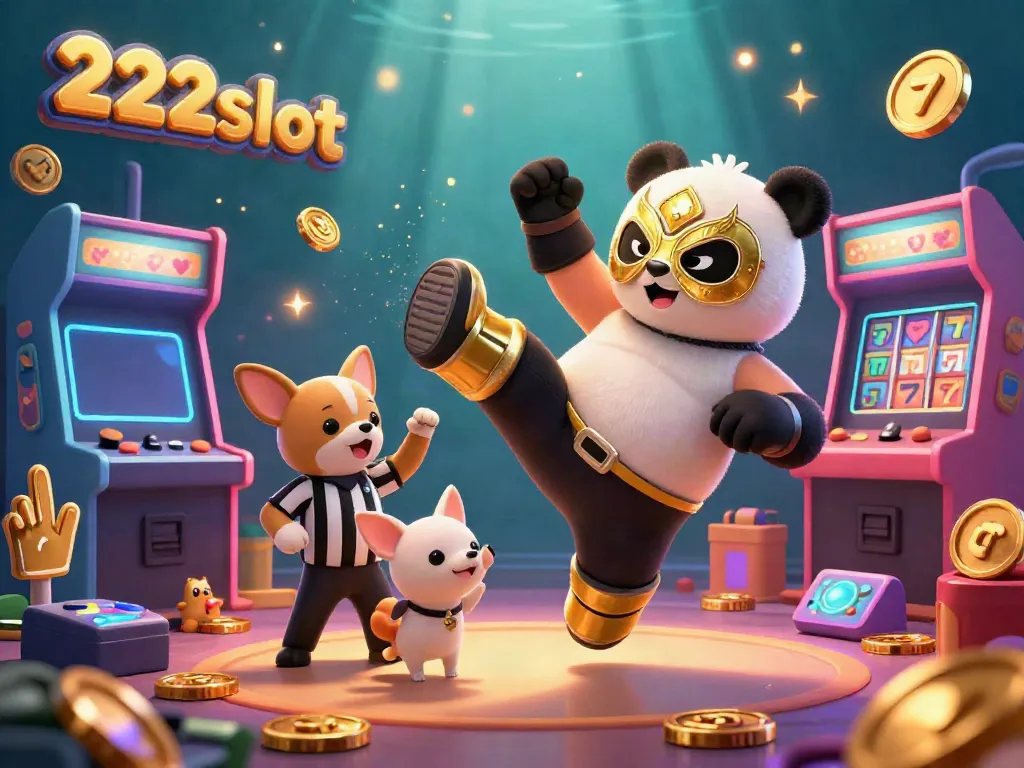 Menggandakan keseruan bermain slot di 222slot dengan aksi lucu panda di arena penuh keceriaan.