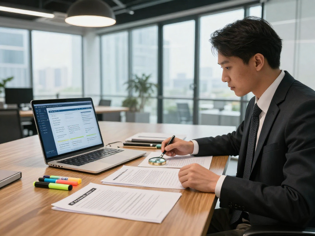 Document fraud detection workspace with compliance officer analyzing AI tools and documents.