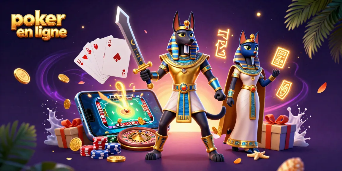 Profitez du poker en ligne avec notre illustration captivante des jeux de cartes.