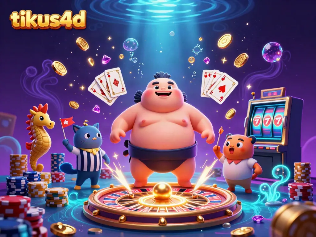 Experience the thrill of tikus4d with animated fugu, betting elements, and vibrant underwater casino vibes.