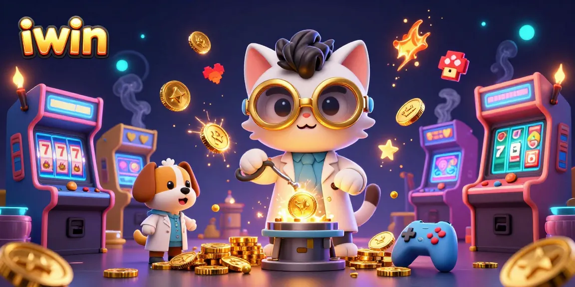 Spin to win with iwin in this exciting 3D casino illustration showcasing thrilling slots!