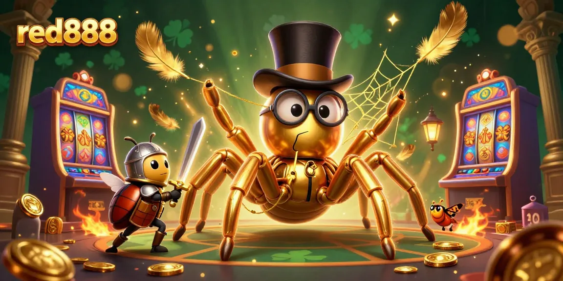 Engage with red888's thrilling golden slot adventure featuring unique characters and rich casino elements.