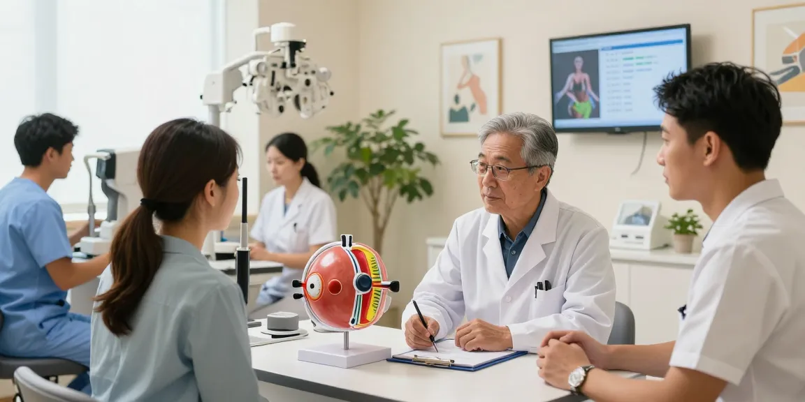 Patient consultation at SNU Eye Clinic showcasing personalized eye care options and advanced technology.