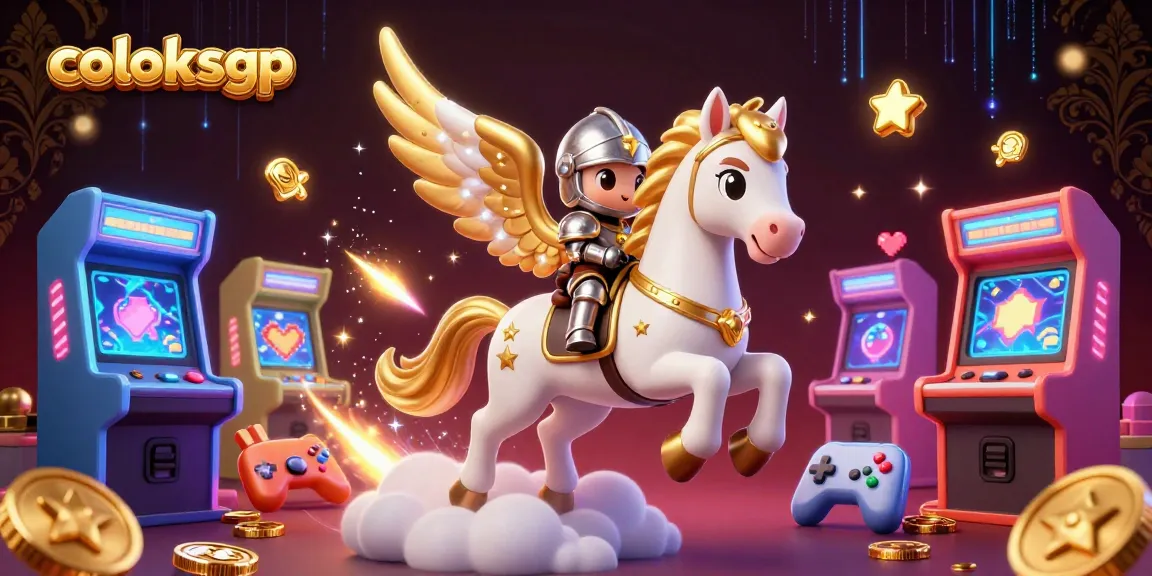 Experience thrilling gaming with coloksgp as the knight rides a celestial horse through an immersive arcade world.