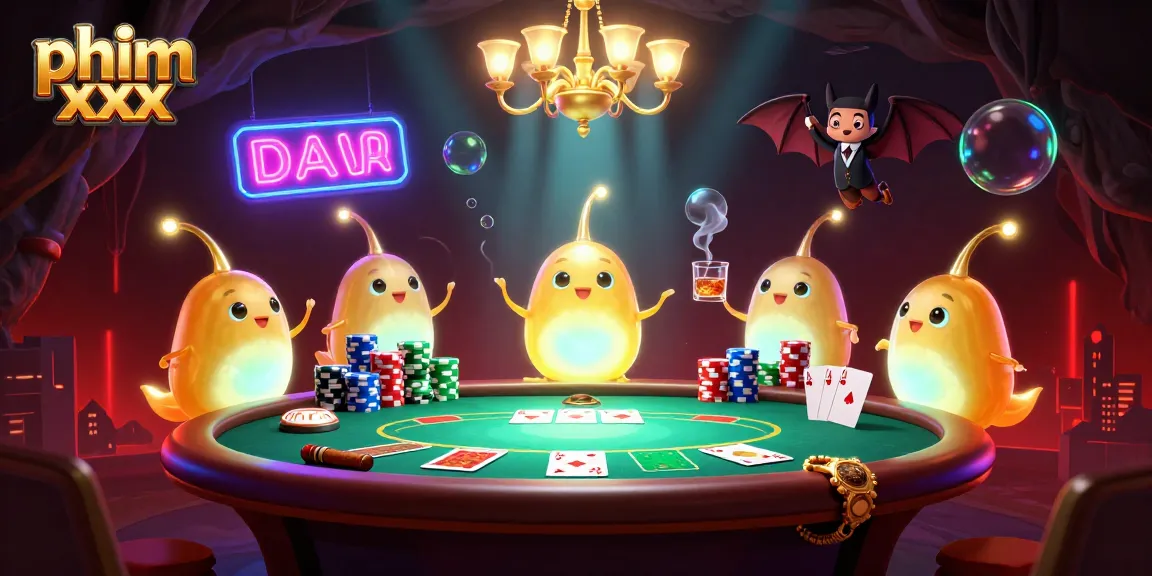 Experience vibrant gameplay in this phim xxx-themed 3D casino illustration with glowworms.