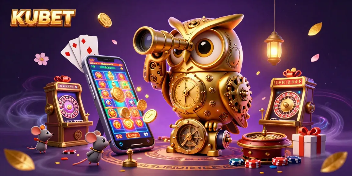 KUBET offers thrilling casino experiences with animated slot games, golden coins, and live action.