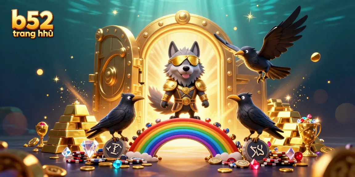 Experience exciting gameplay at b52 trang chủ, featuring a vibrant casino atmosphere with mythical characters and treasures.