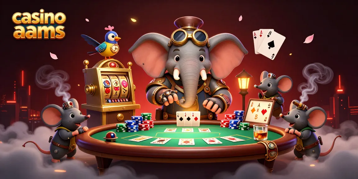 Coinvolgi con il coinvolgente gioco dei casinò non AAMS, con un ingegnere elefante in stile steampunk e dinamici elementi di poker.
